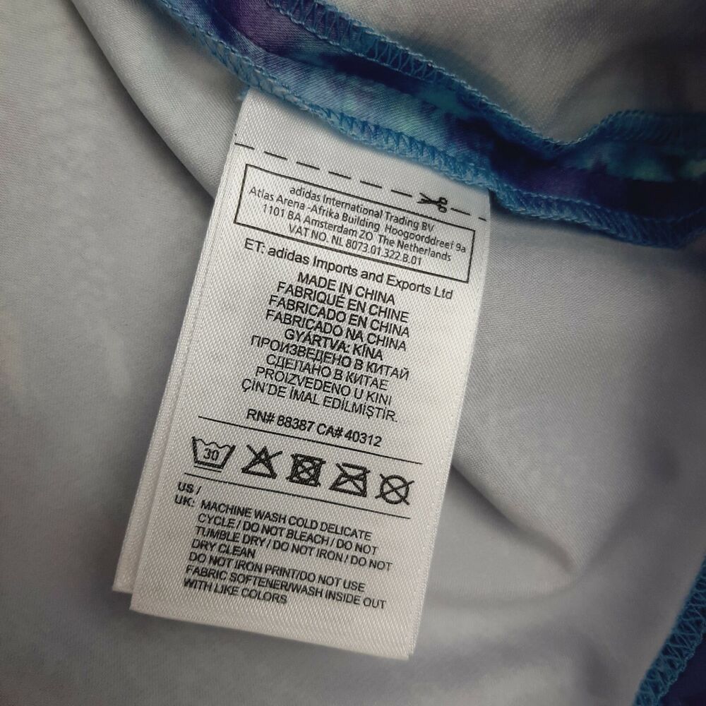 Adidas Women Ocean Elements Tank Top Blue Chiffon Mesh Activewear Top Size S - Picture 7 of 12